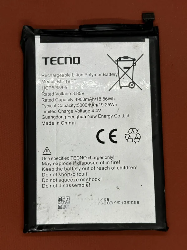 Batterie Tecno Spark 5 Pro (Model: BL-49FT)