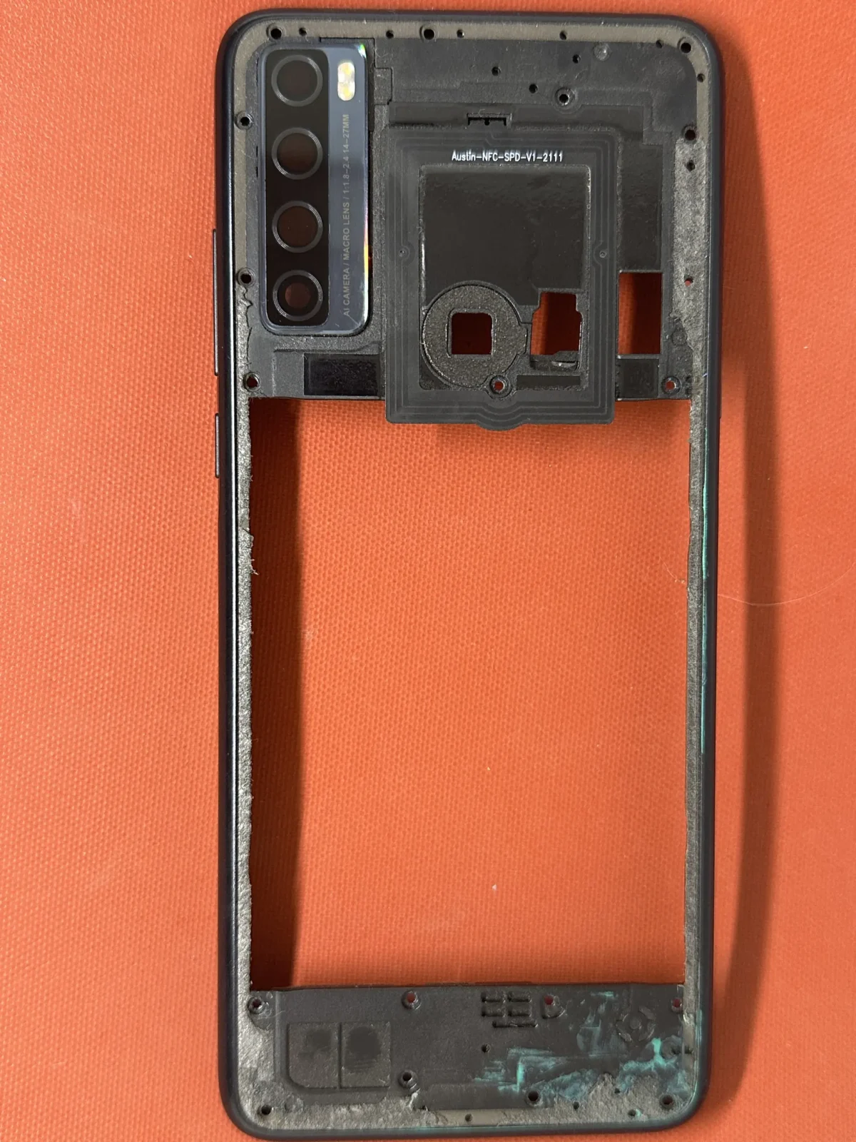 Châssis intermédiaire + Glass Caméra TCL 20 SE (Couleur Bleu)