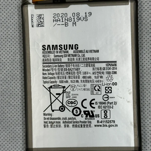 Batterie Samsung A21S Model: EB-BA127ABY