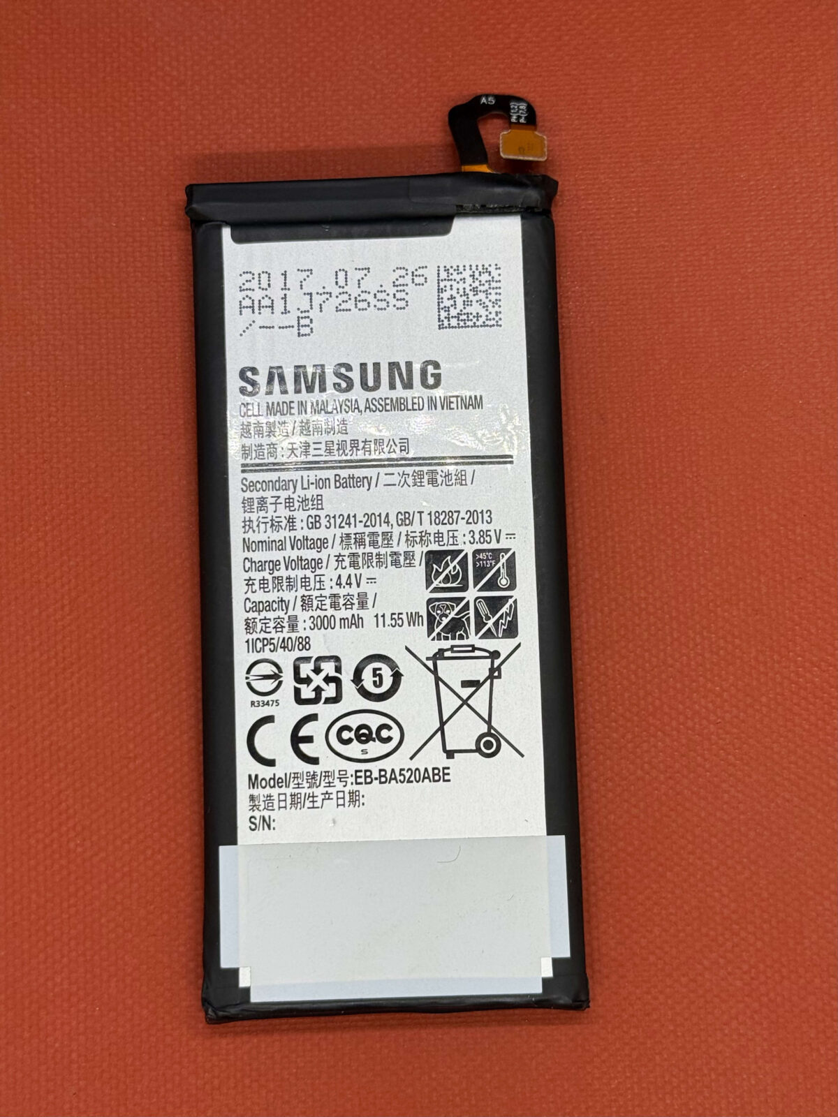 Batterie Samsung J5 Pro Model: EB-BA520ABE