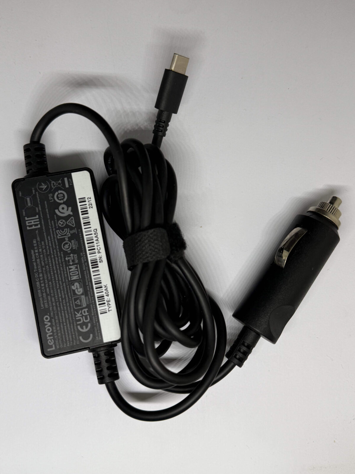 Lenovo Adaptateur secteur USB-C 65 W pour voyage - charge rapide (Type 40AK)